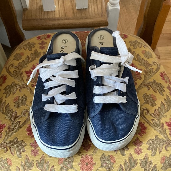 Le Chateau Slip On Platform Jean Sneakers - Picture 1 of 5